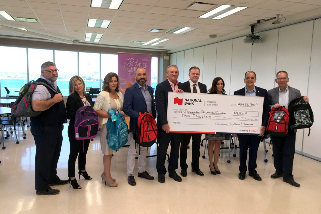 National Bank donates to the Backpack Program